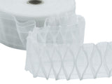 Fettuccia Trasparente Arricciatende A Nido D'Ape 2 Tasche 4 Corde 80mm
