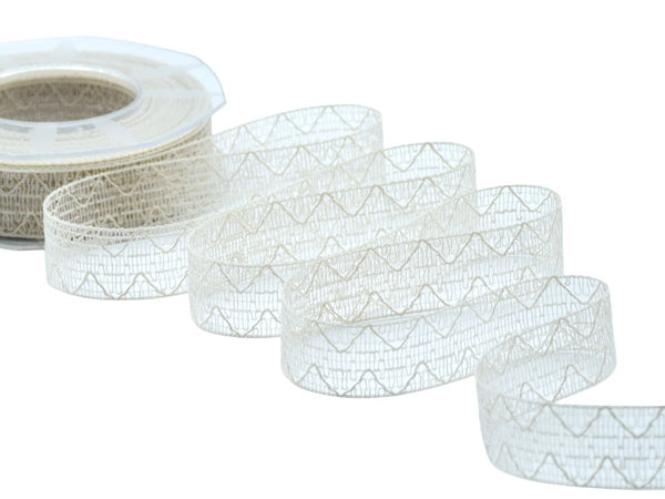 Colored Lace Ribbon 25 MM Ivory