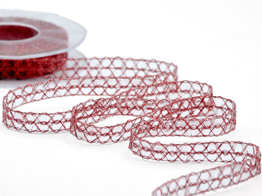 Rete Sirio Lame 15 mm Rosso