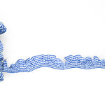 bamby due con elastico 25 mm blu scuro