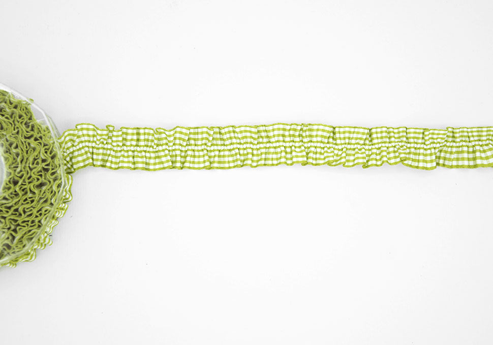 bamby due con elastico centrale 25 mm verde pistacchio