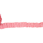 bamby due con elastico centrale 25 mm rosso