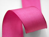 Carlotta satin copper borders 40 mm fuchsia peony