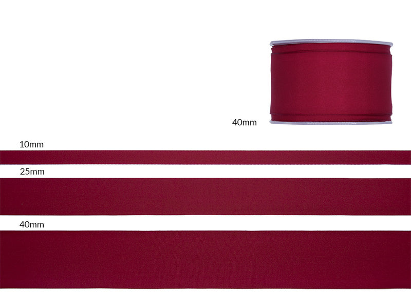 Carlotta satin copper borders 40 mm red