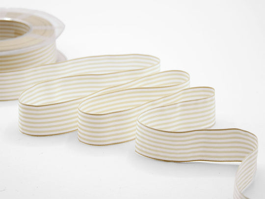 25 mm beige striped bay