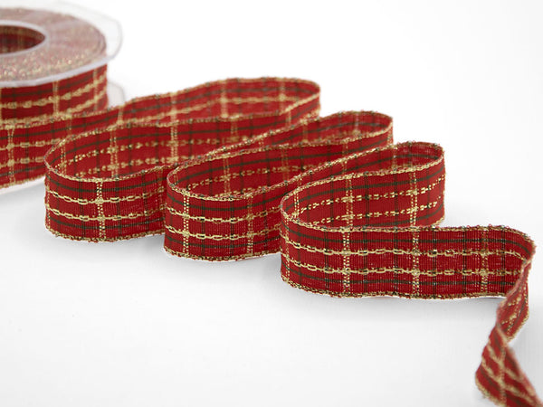 Chaîne écossaise 25 mm rouge or rouge