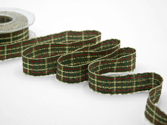 Scozzese Catenella 25 mm Verde Inglese Oro