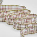 kilt scozzese 25 mm beige/rosso