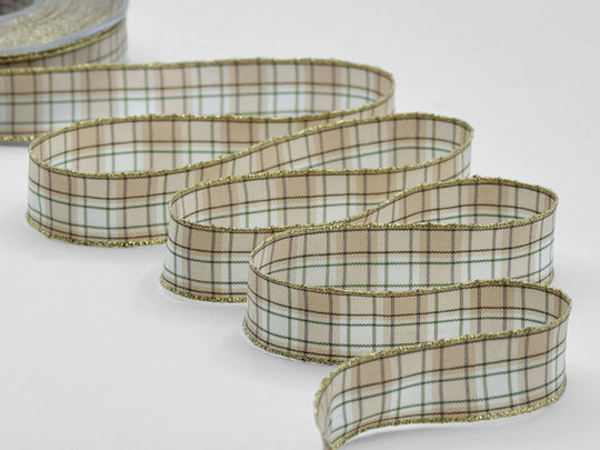 kilt scozzese 25 mm beige/verde inglese