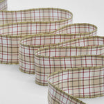 kilt scozzese 40 mm beige/rosso