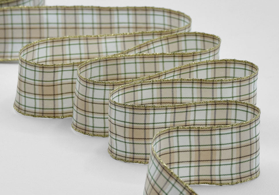 kilt scozzese 40 mm beige/verde inglese