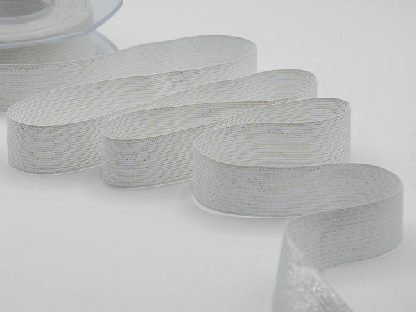 25 mm silver smile ribbon