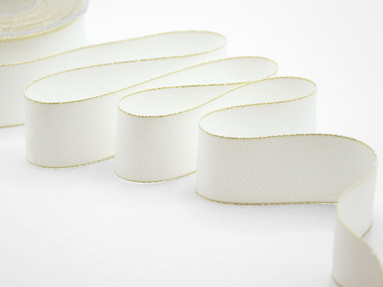 Diagonale Bordi Oro 40 mm Bianco Naturale