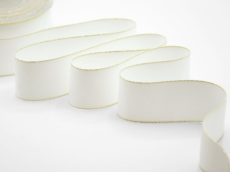 Diagonale Bordi Oro 40 mm Bianco Naturale