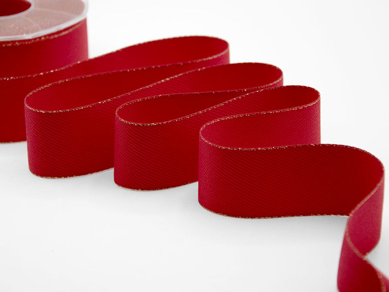Diagonal 40 mm red gold borders