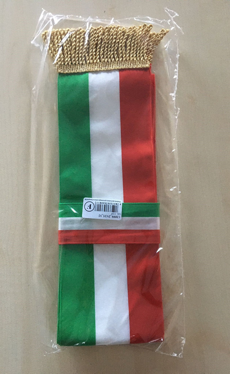 Fascia Sindaco Raso Tricolore 100 MM Verde Bandiera