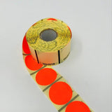 Etichette 35mm fluo rosso 1000 pz