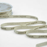 Satin Lamè 10mm Offset Imprimer "Produit artisanal" Or