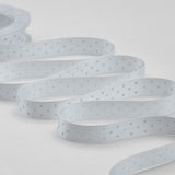 Doppio Raso 15 MM Serigrafia Glitter Argento