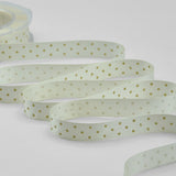 Doppio Raso 15 MM Serigrafia Glitter Oro