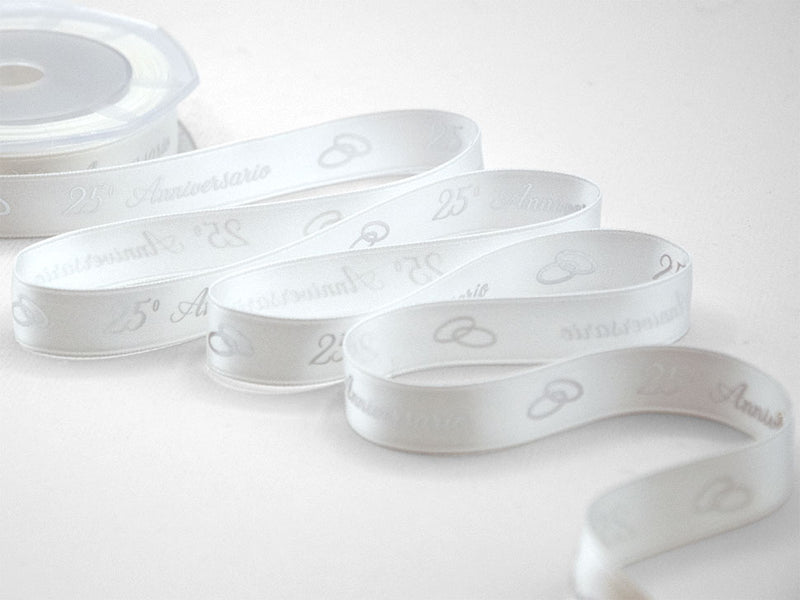 Imprimé Double Satin 16 MM 25e Anniversaire