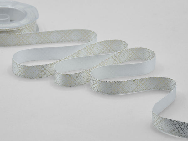 Doppio Raso 16 mm Stampa Decoro Elegante Oro