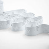 Gros Grain 30 mm Bianco Ottico Stampa Stelle Argento