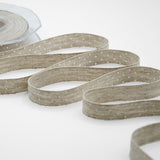 Nastro Lino Canapa 16 mm Serig. Pois Bianco Ottico