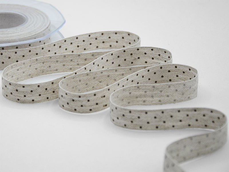 16 mm canaped linen tape SERIG.POIS Brown