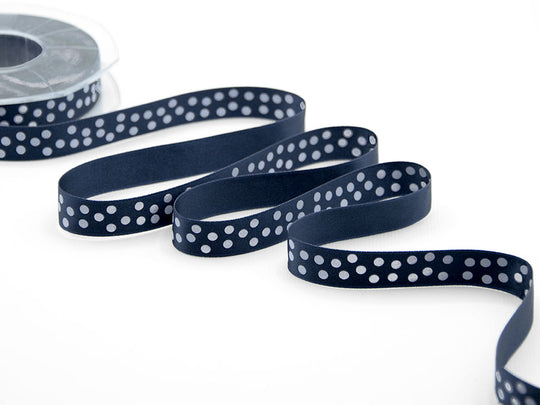 D.Raso 16 mm Blue Night Blanc Polka Dots