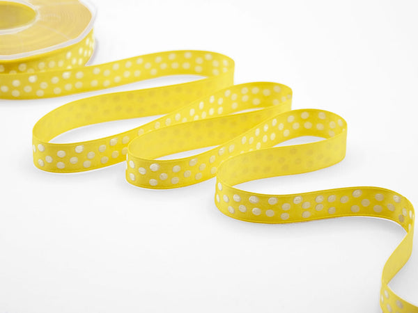 D.Straso 16 mm Print white sulfur polka dots