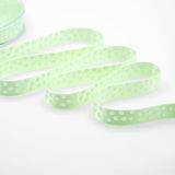 D.Raso 16 mm Stampa Pois Bianchi Verde Mela Chiaro