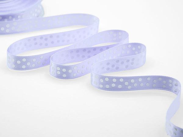 D.Raso 16 mm LILLA white polka dots print