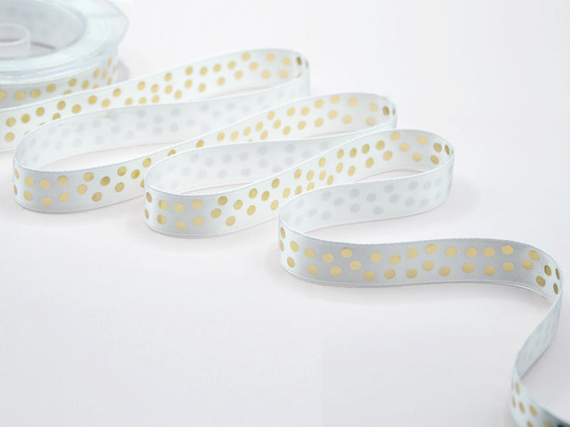 D. 16 mm St. Laminated polka dot gold
