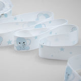 Raso Camelia 25 mm Collezione Elefantini Azzurro