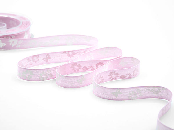 15 mm cotton veil print pink baby flowers