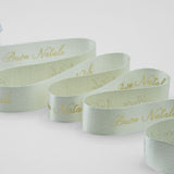 Raso Boutique Lame 25 mm Ser. Laminata Buon Natale Oro