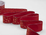 Carlotta Lamé Edges 40 mm Laminated Silkscreen Geometric Red