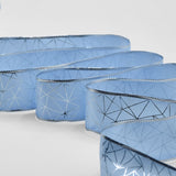 Carlotta Bords Lamé 40 mm Sérigraphie Laminée Géométrique Bleu Clair Bebé