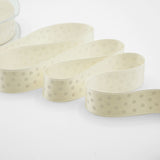 D.Raso 25 mm Stampa Pois Bianchi Avorio