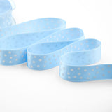D.Raso 25 mm Stampa Pois Bianchi Azzurro Baby