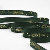 Carte de vœux Constellation en polycoton 15 mm, imprimé vert anglais