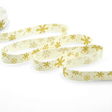 Policotone Stampa Serig. 15 mm Fiocchi di Neve glitter Oro