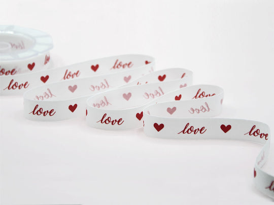 Policotone Stampa Love Serig. 15 mm Rosso