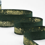 Policotone 25 mm Stampa Costellazione Auguri Verde Inglese