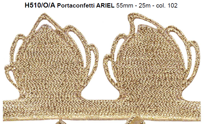 Ariel Portaconfetti 55 mm Oro